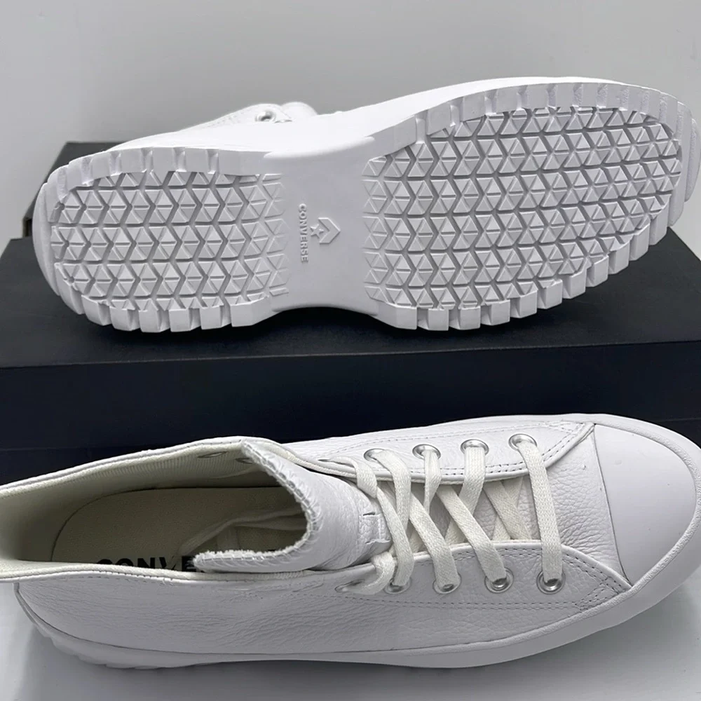 Converse WMNS CTAS LUGGED 2.0 HI WHITE/EGRET/BLACK A03705C Platforms Sneakers
